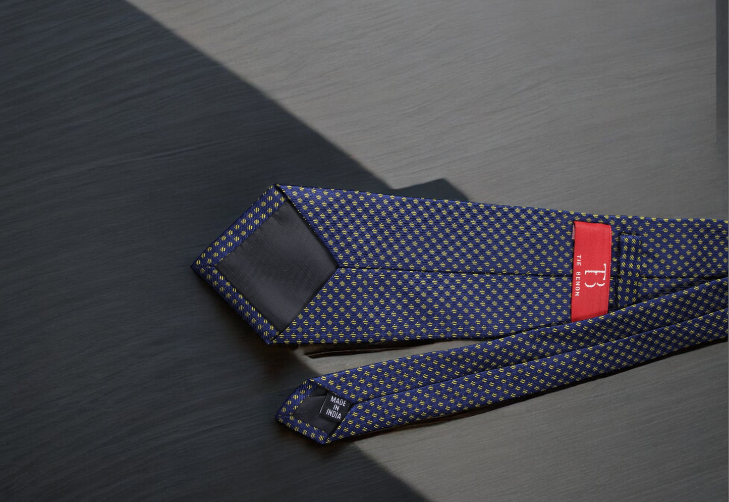 Blue & Yellow Dotted Tie & Pocket Square
