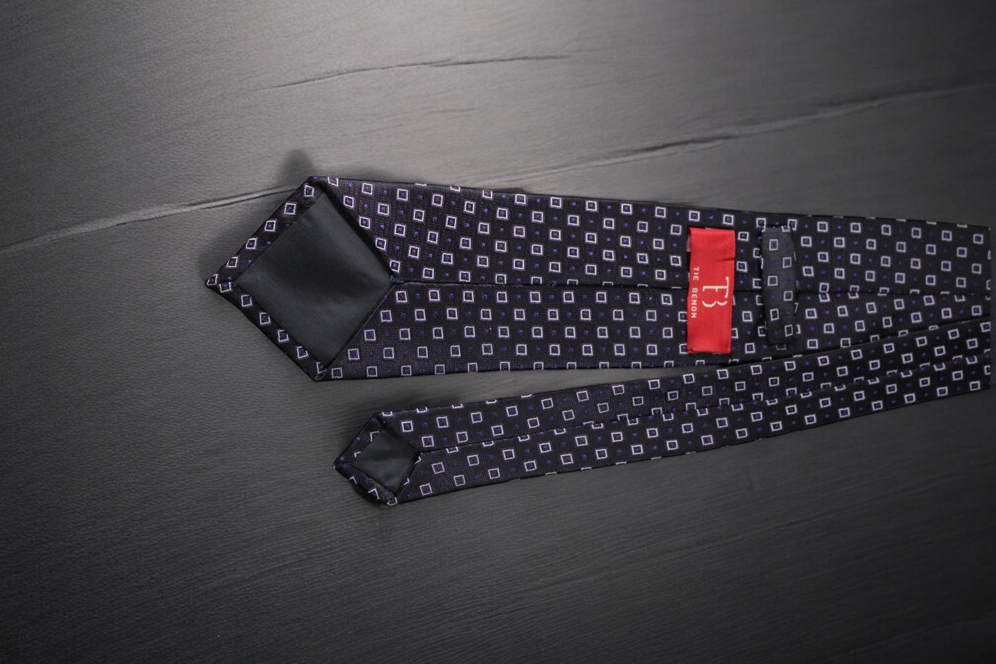 Dark Purple Geometric Tie & Pocket Square