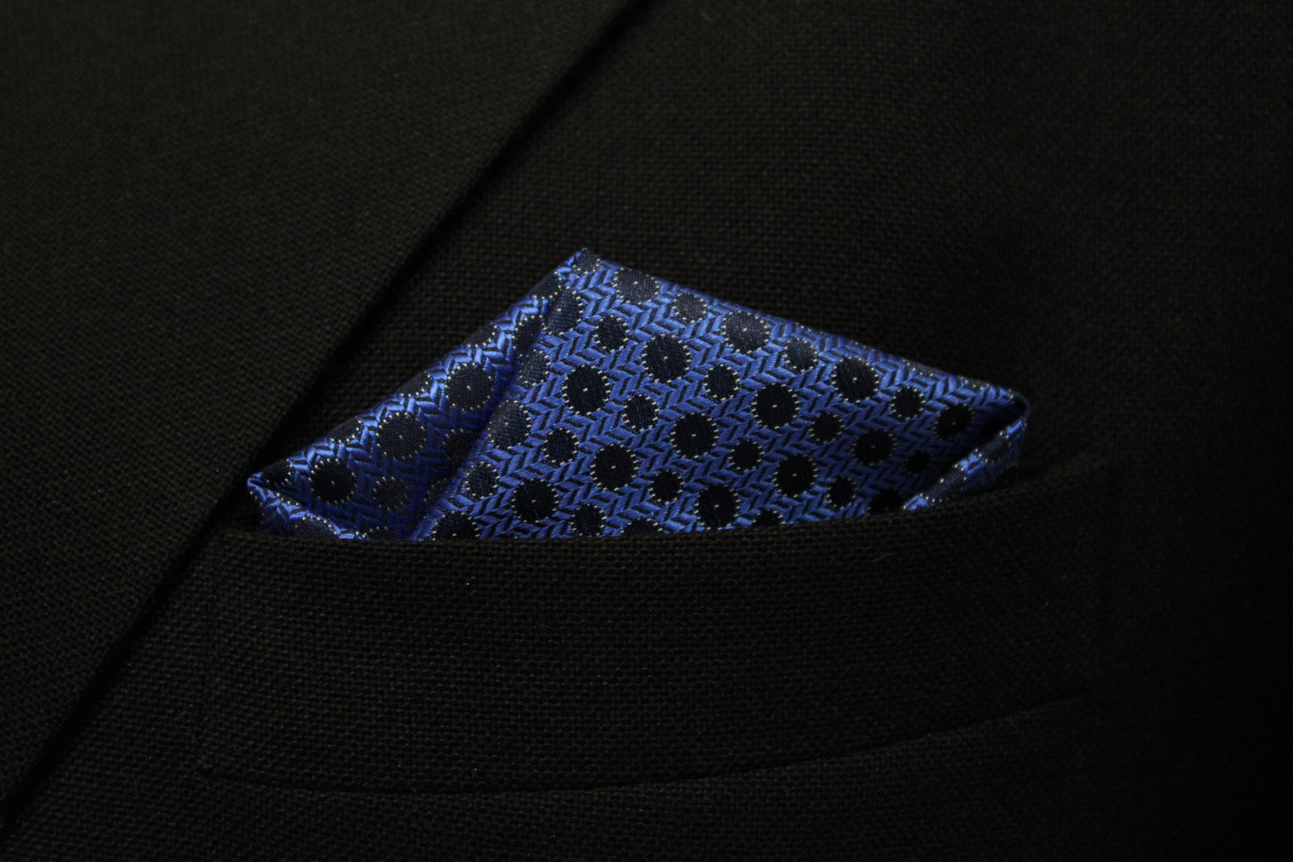 Blue & Navy Geometric Tie & Pocket Square