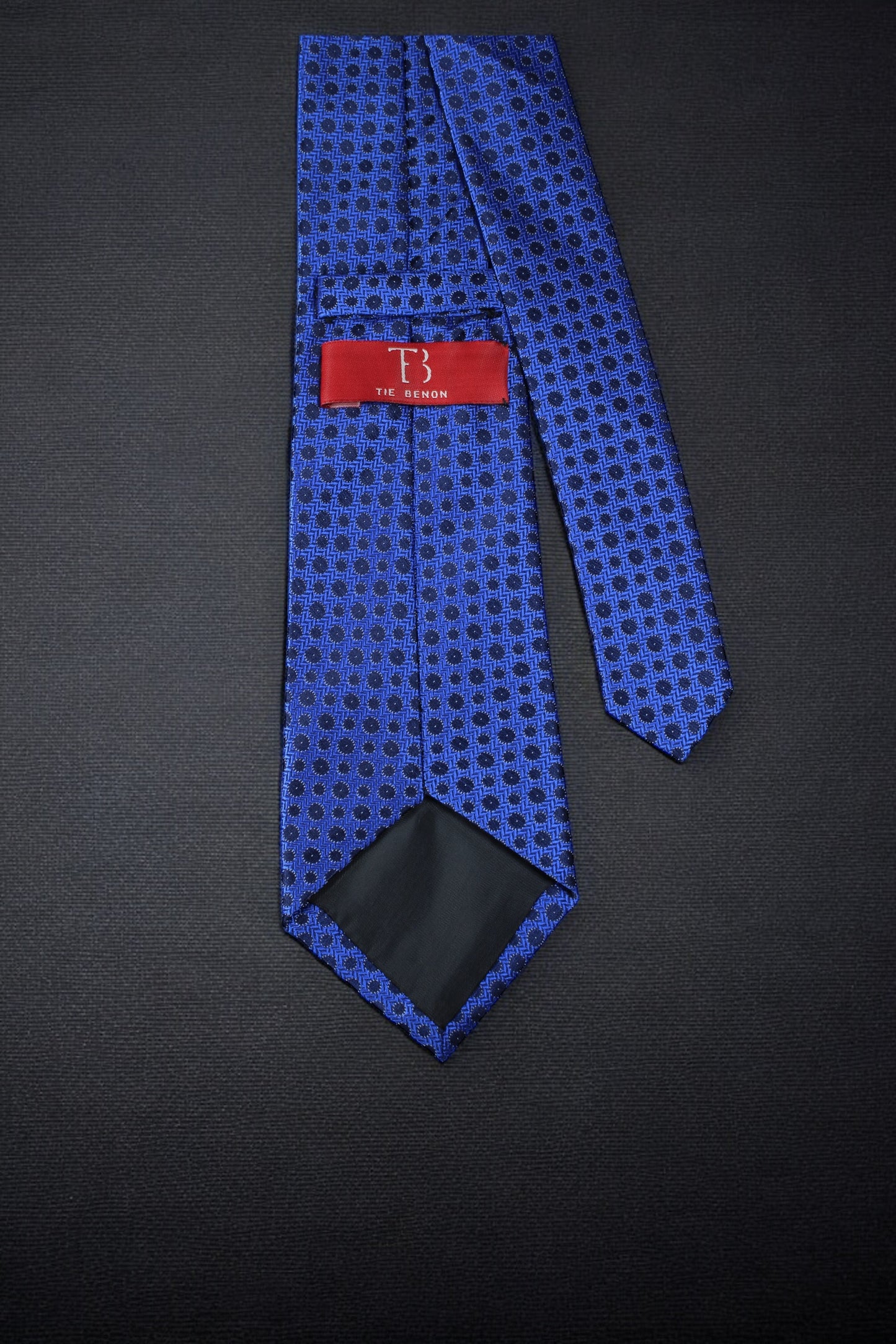 Blue & Navy Geometric Tie & Pocket Square