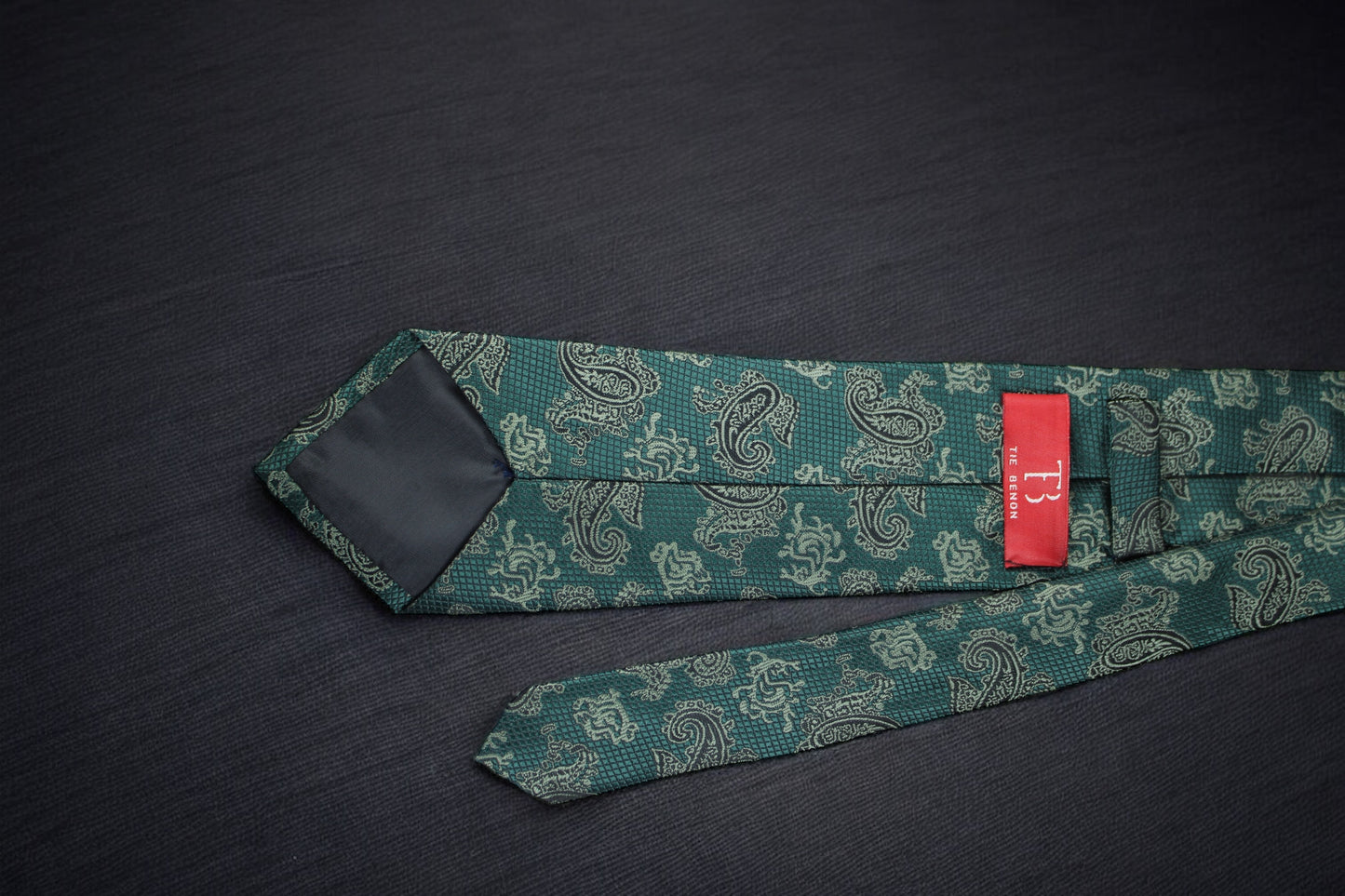 Bottle Green Paisley Tie & Pocket Square