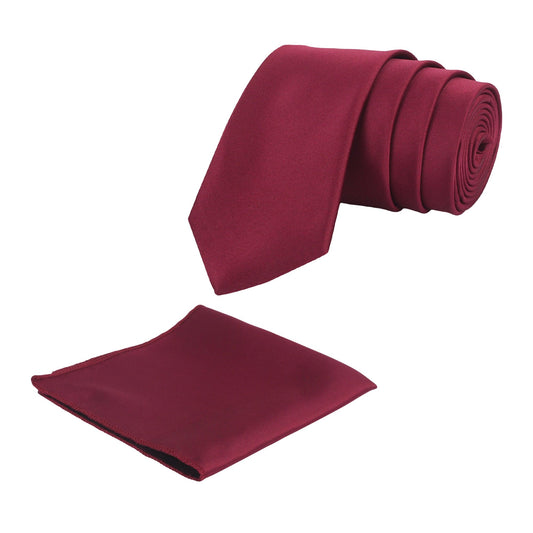 Wine Solid Necktie