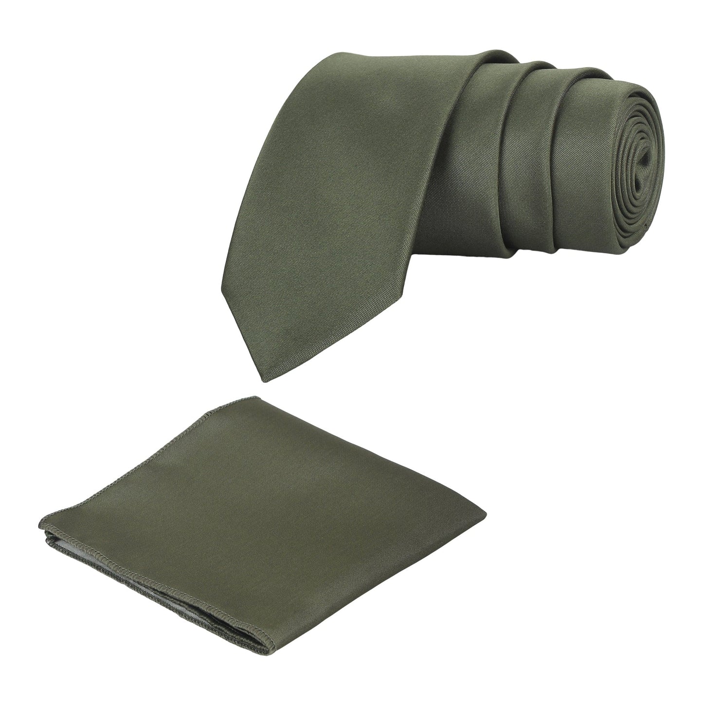 Olive Green Solid Necktie