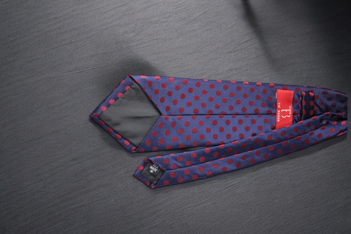 Classic Navy & Maroon Polka Tie & Pocket Square