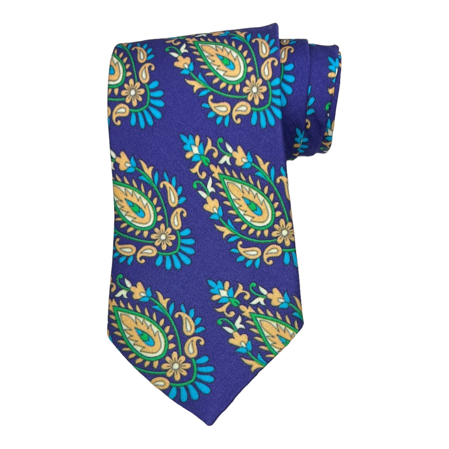 Violet Blue Traditional Paisley Silk Tie