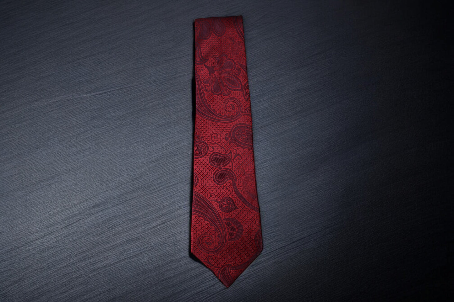 Classic Red Self Paisley Tie