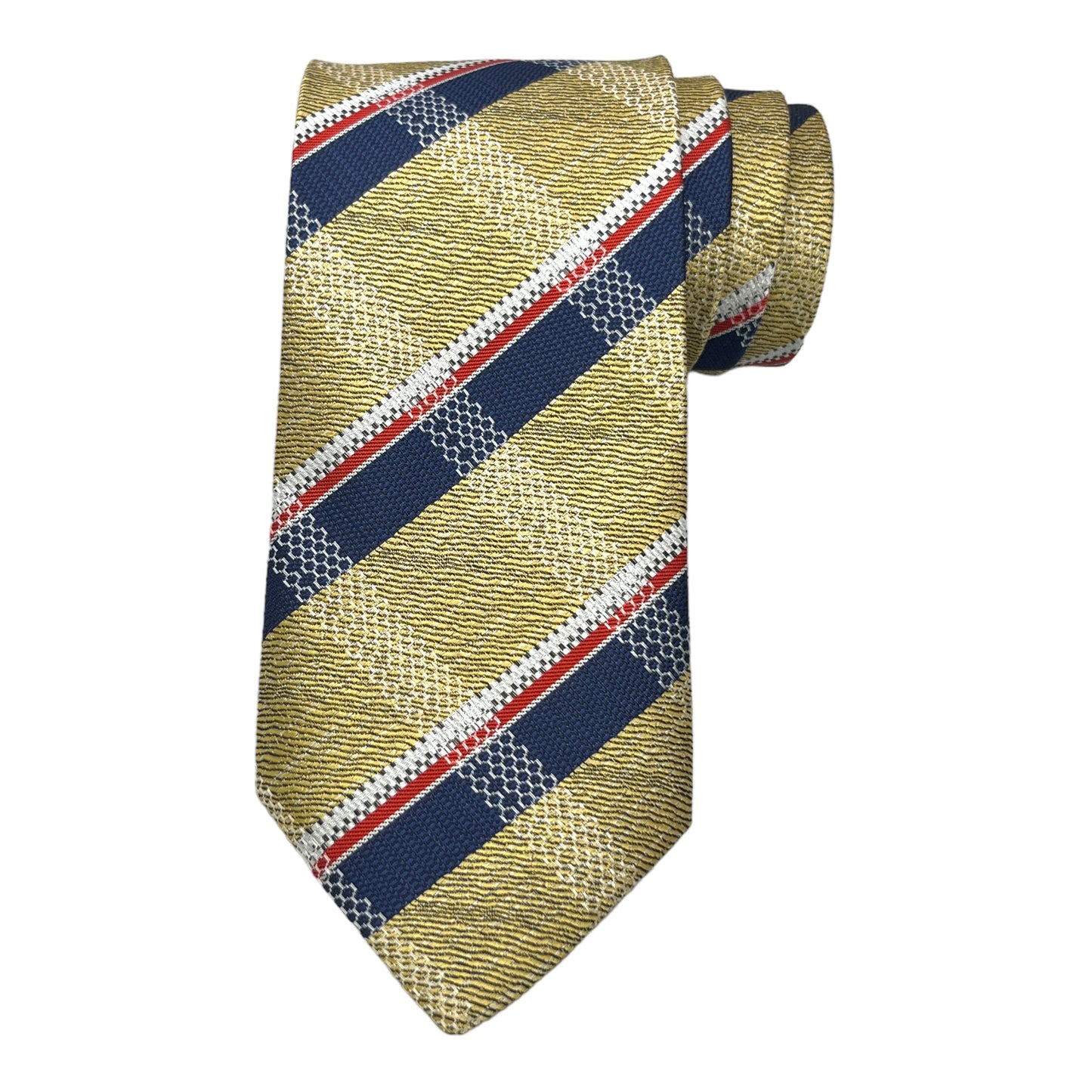 Yellow Plaid Tie And Pocket Square Combo