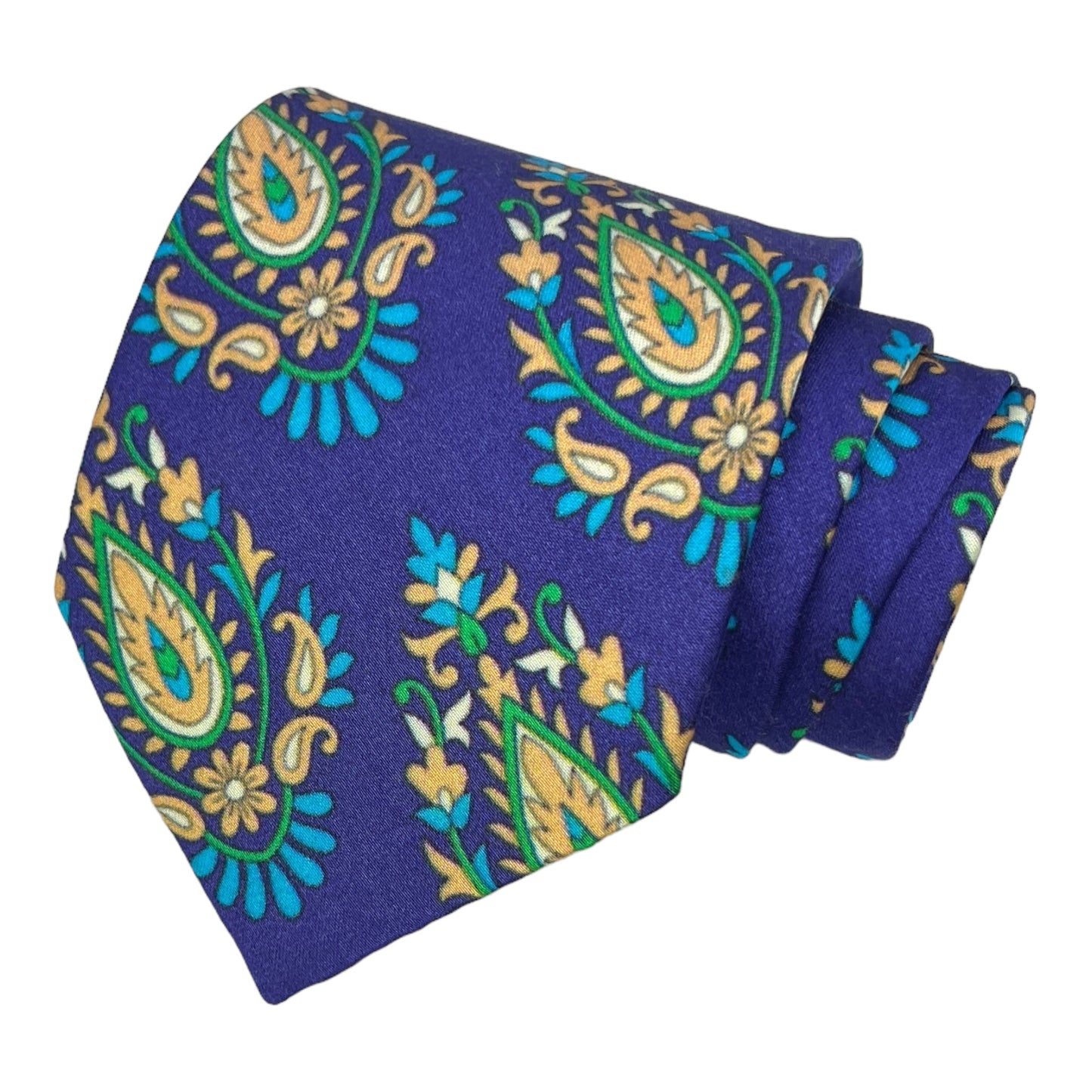 Violet Blue Traditional Paisley Silk Tie