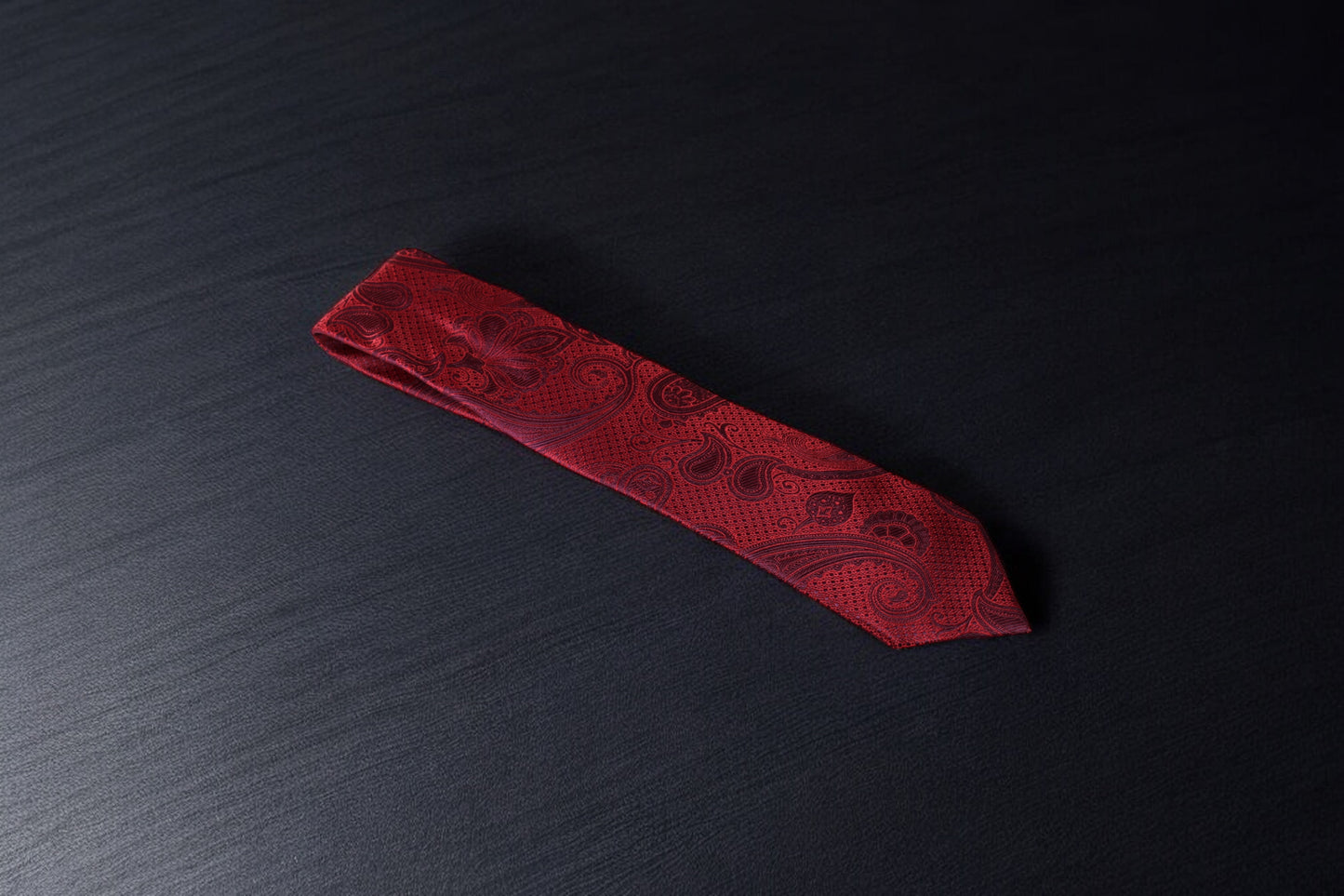 Classic Red Self Paisley Tie