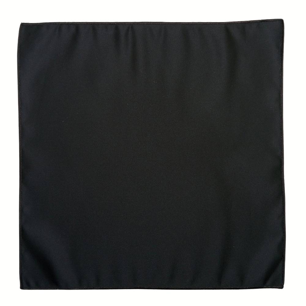 Black Solid Pocket Square