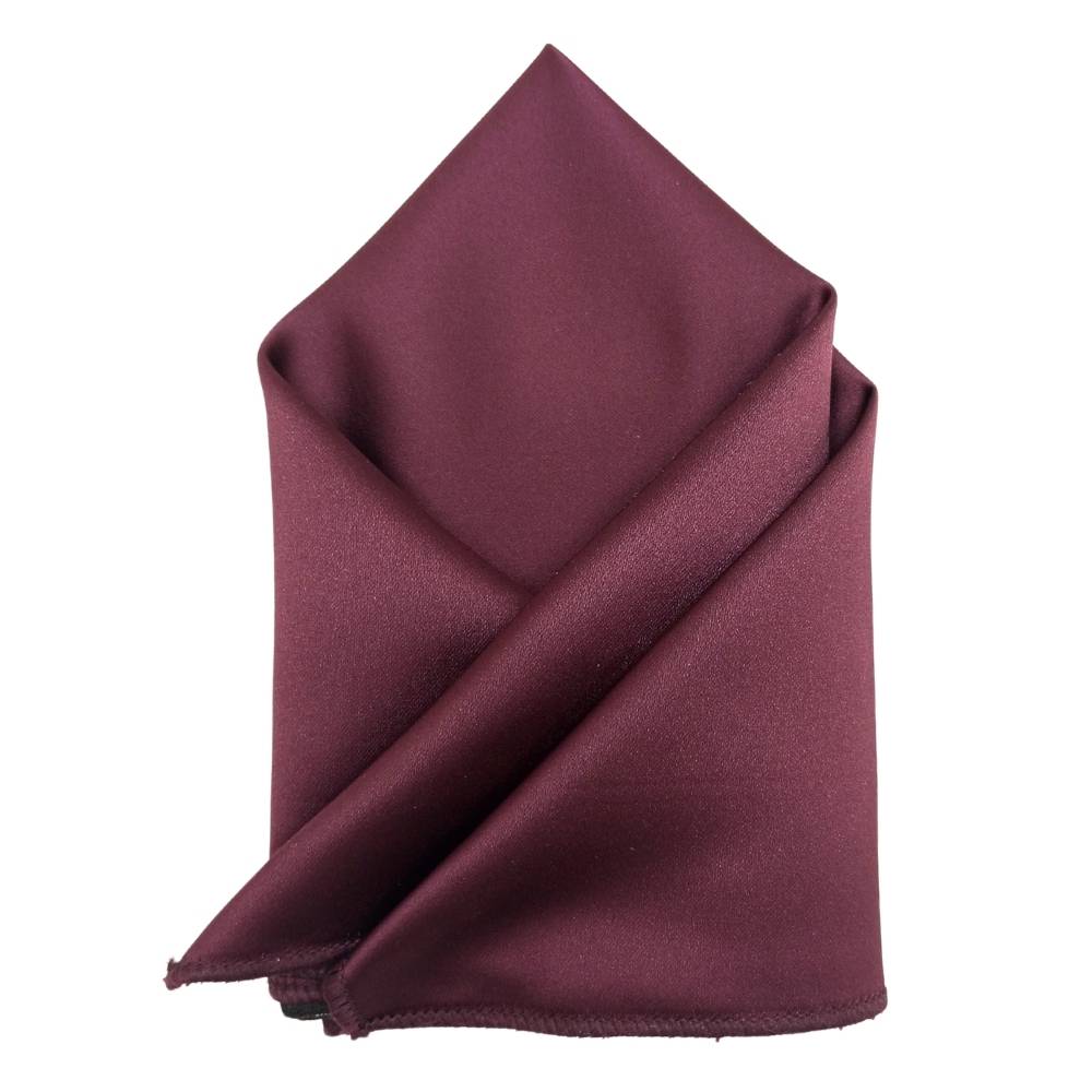 Burgundy Solid Pocket Square