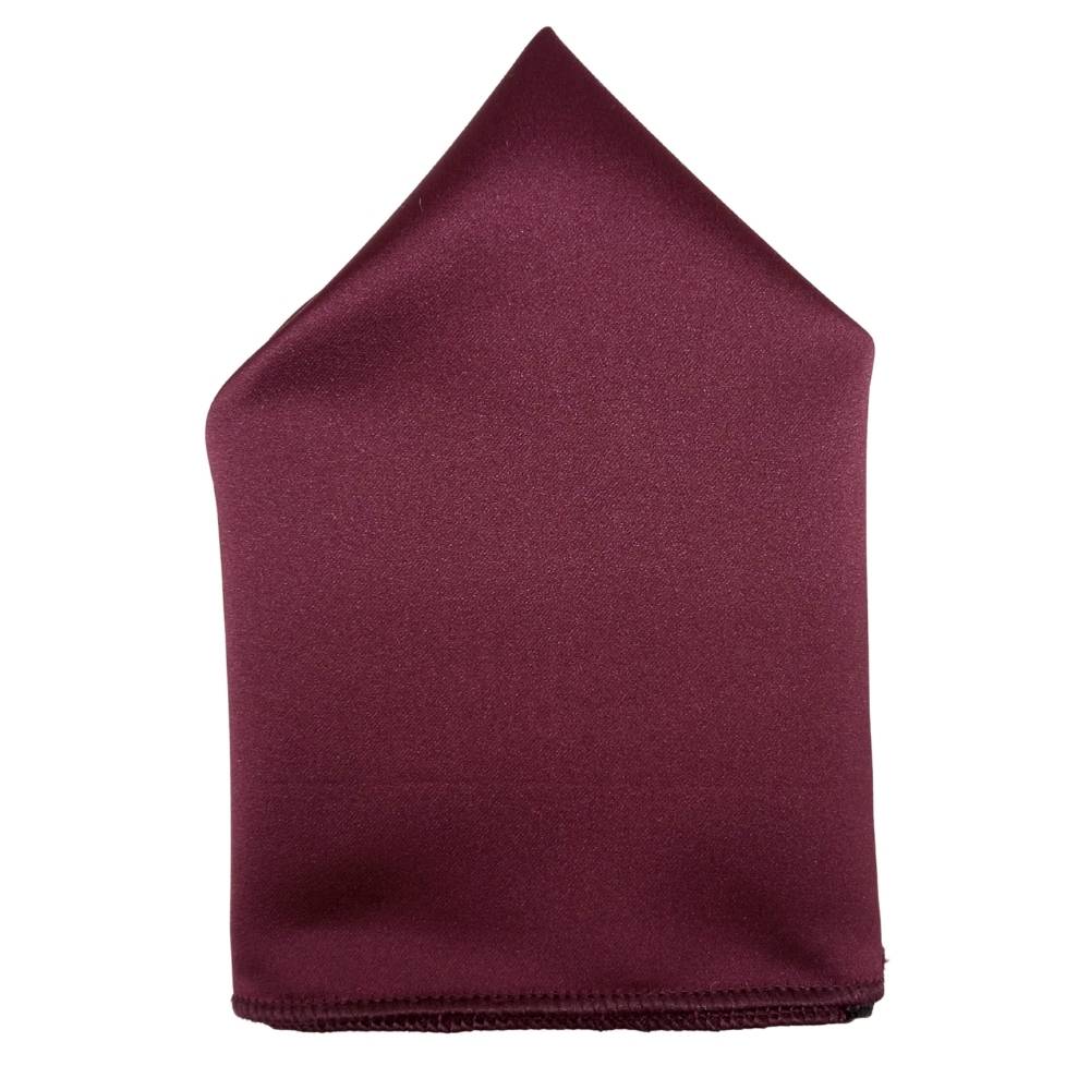 Burgundy Solid Pocket Square