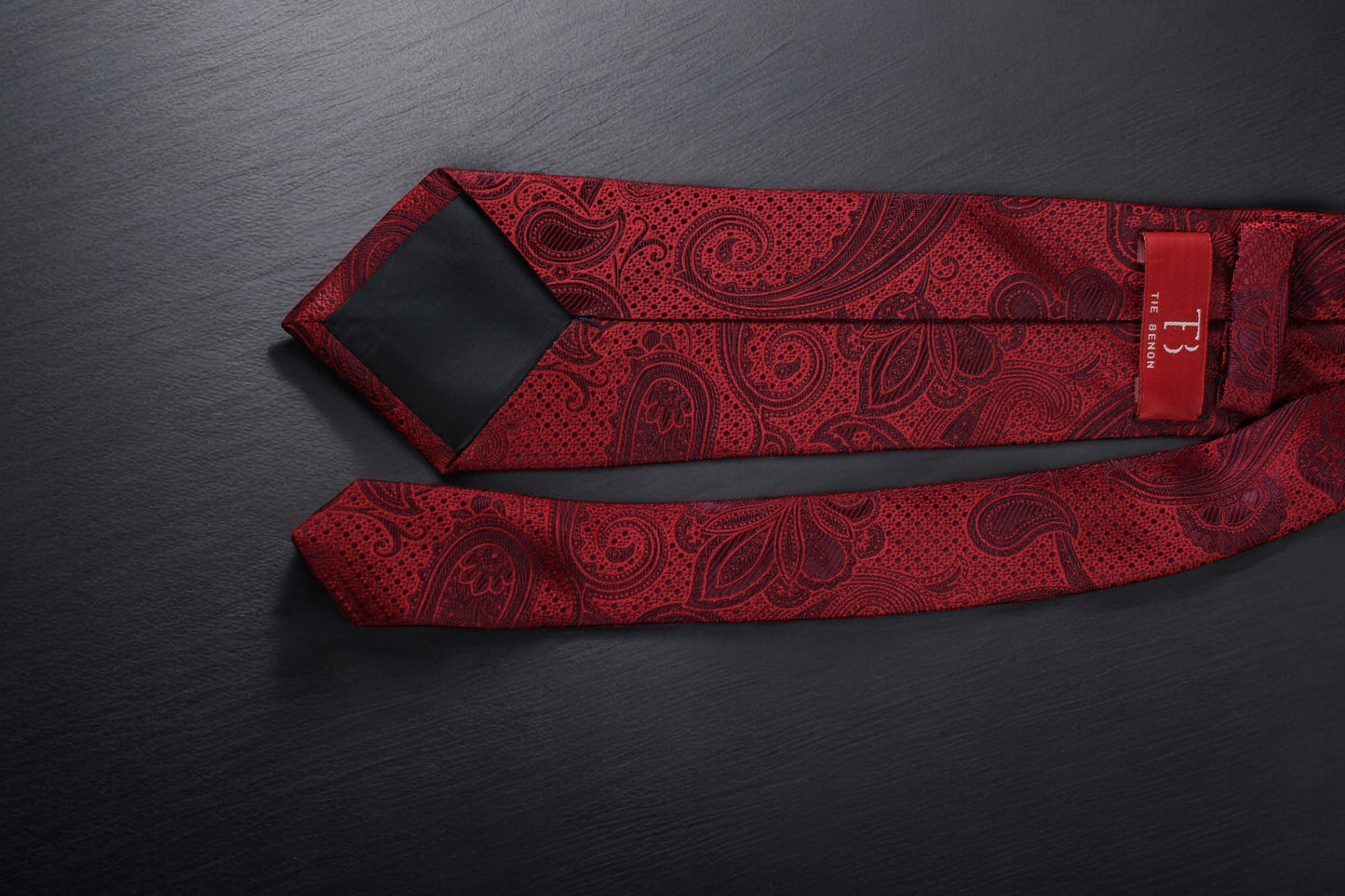 Classic Red Self Paisley Tie