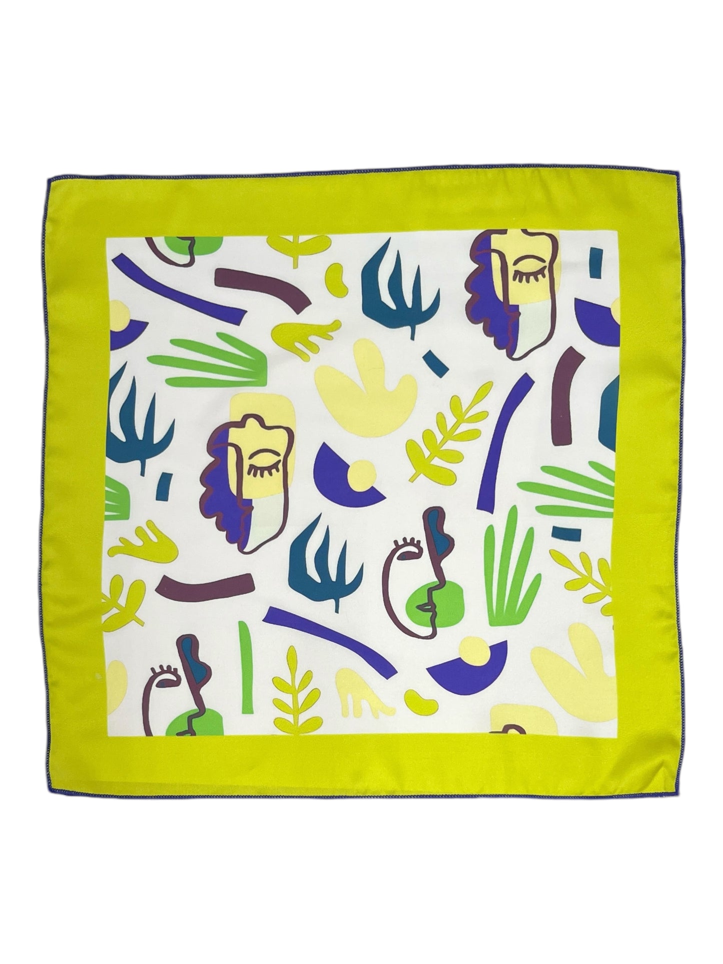 Rio Grande Green Tropical Printed Pocket Square