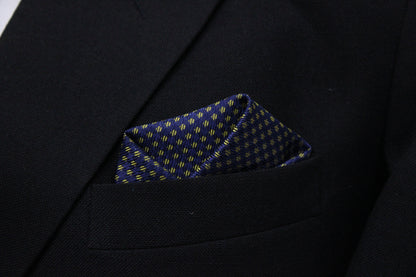 Blue & Yellow Dotted Tie & Pocket Square