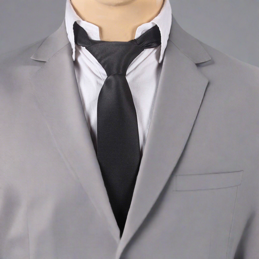 Black Self Squared Necktie