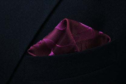 Maroon & Magenta Floral Tie & Pocket Square