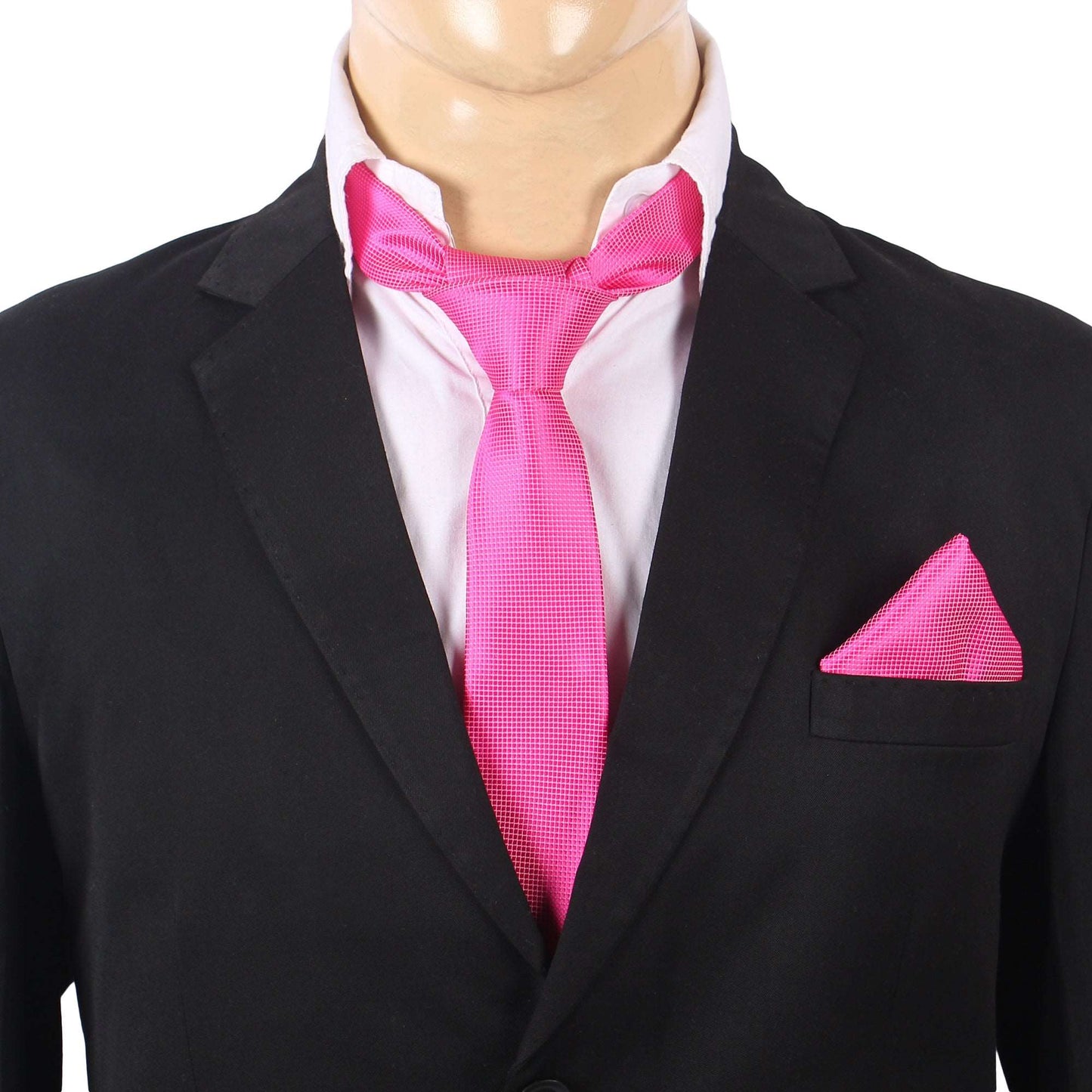 Hot Pink Self Designed Necktie