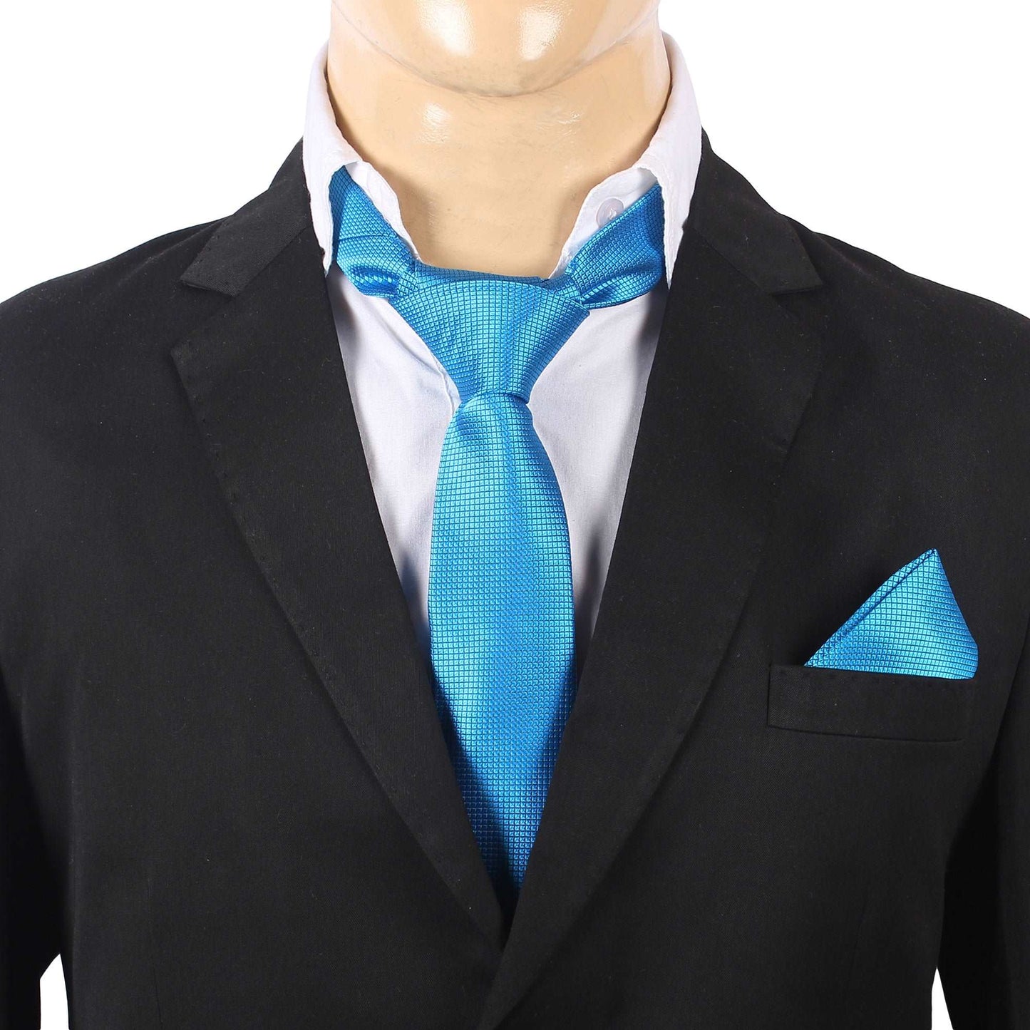 Blue Self Designed Necktie