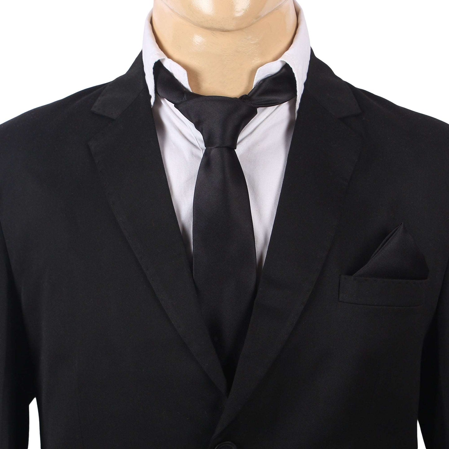 Black Solid Necktie