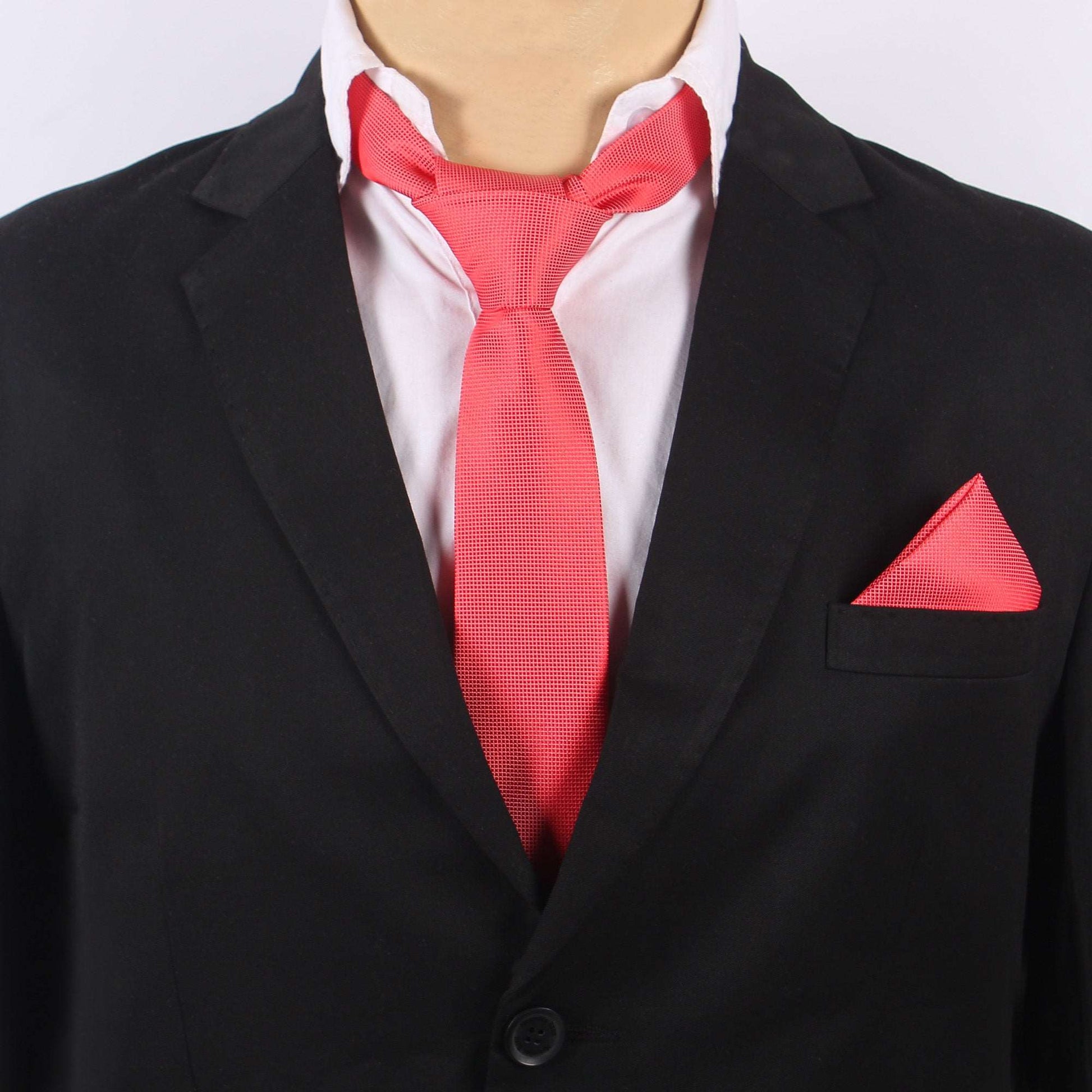 Dark Corel Self Squared Necktie