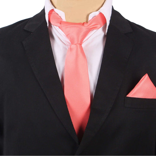 Peach Self Squared Necktie