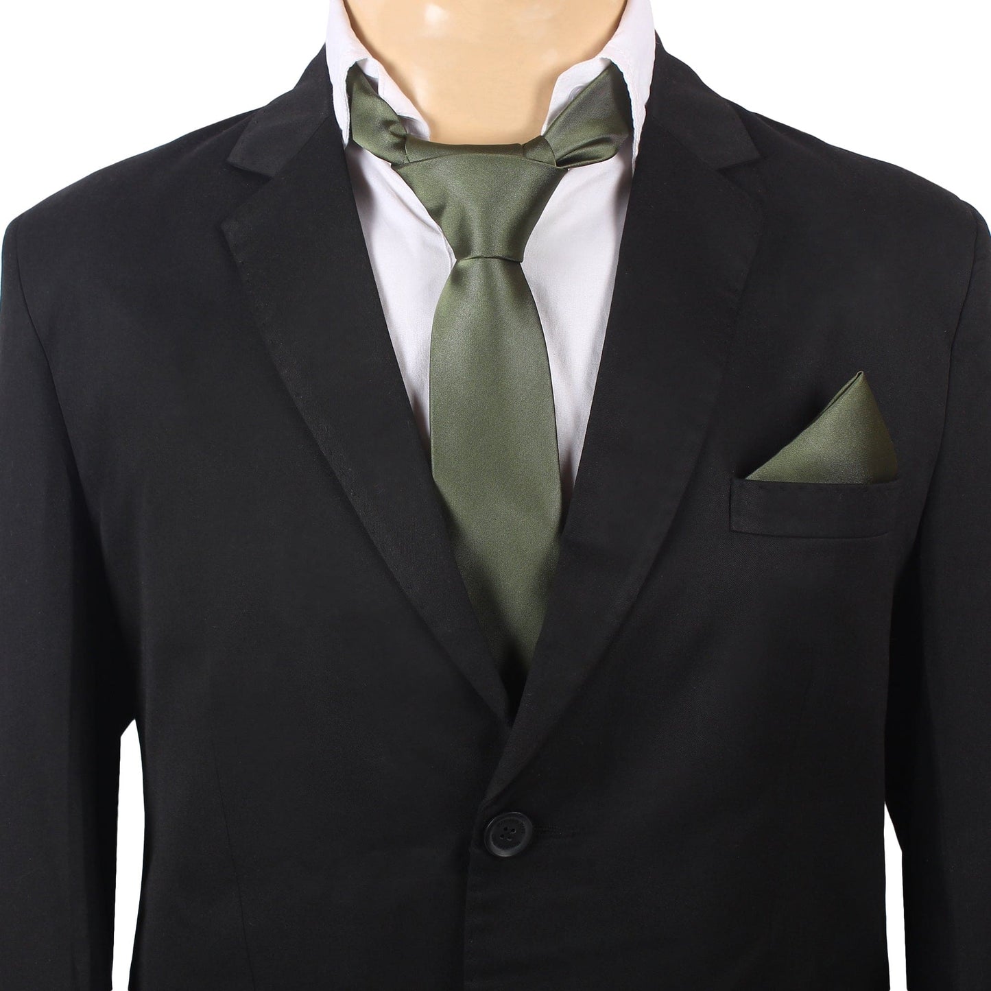 Olive Green Solid Necktie