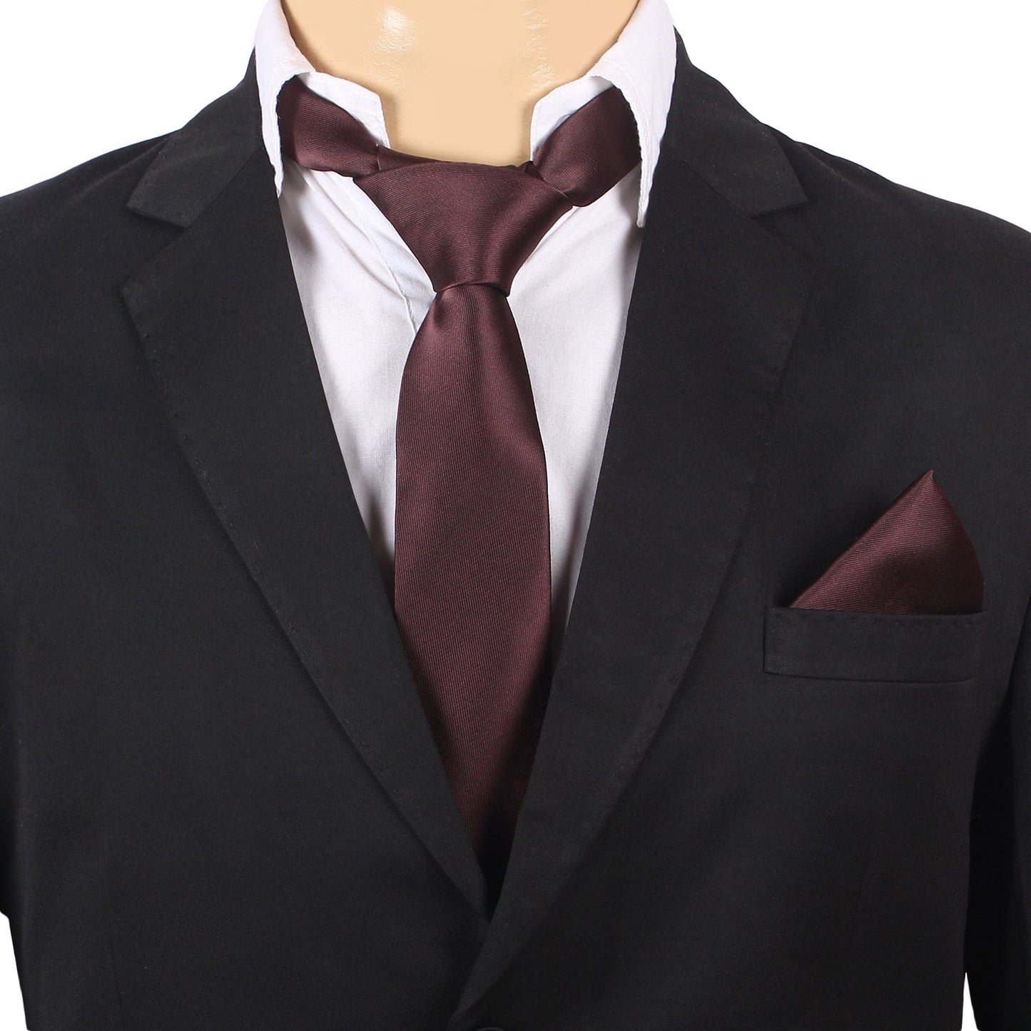 Dark Brown Solid Necktie