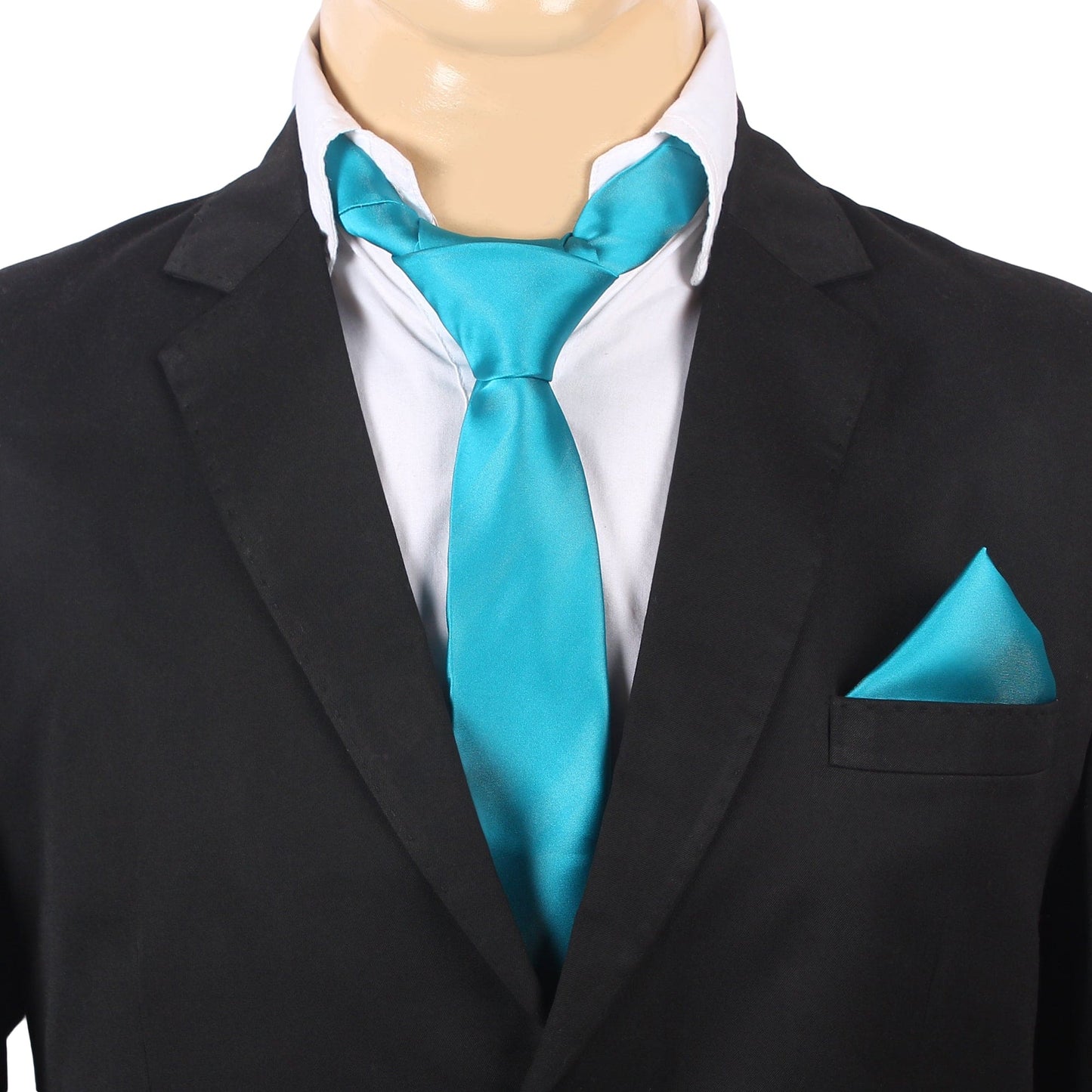 Cyan Solid Necktie