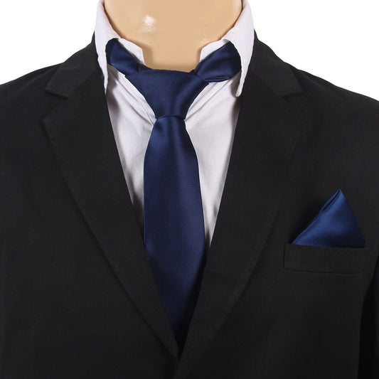 Navy Blue Solid Necktie