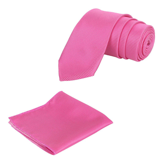 Hot Pink Self Designed Necktie