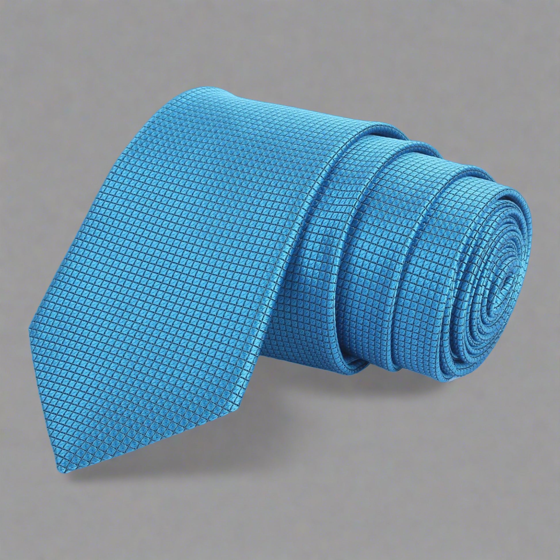 Blue Self Designed Necktie