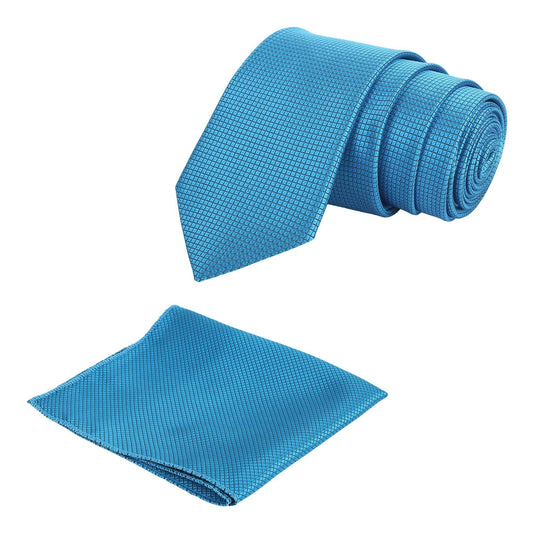 Blue Self Designed Necktie