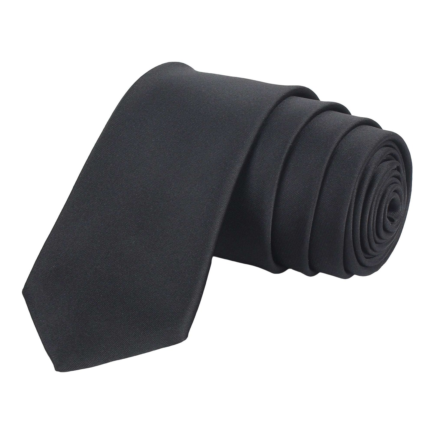 Black Solid Necktie