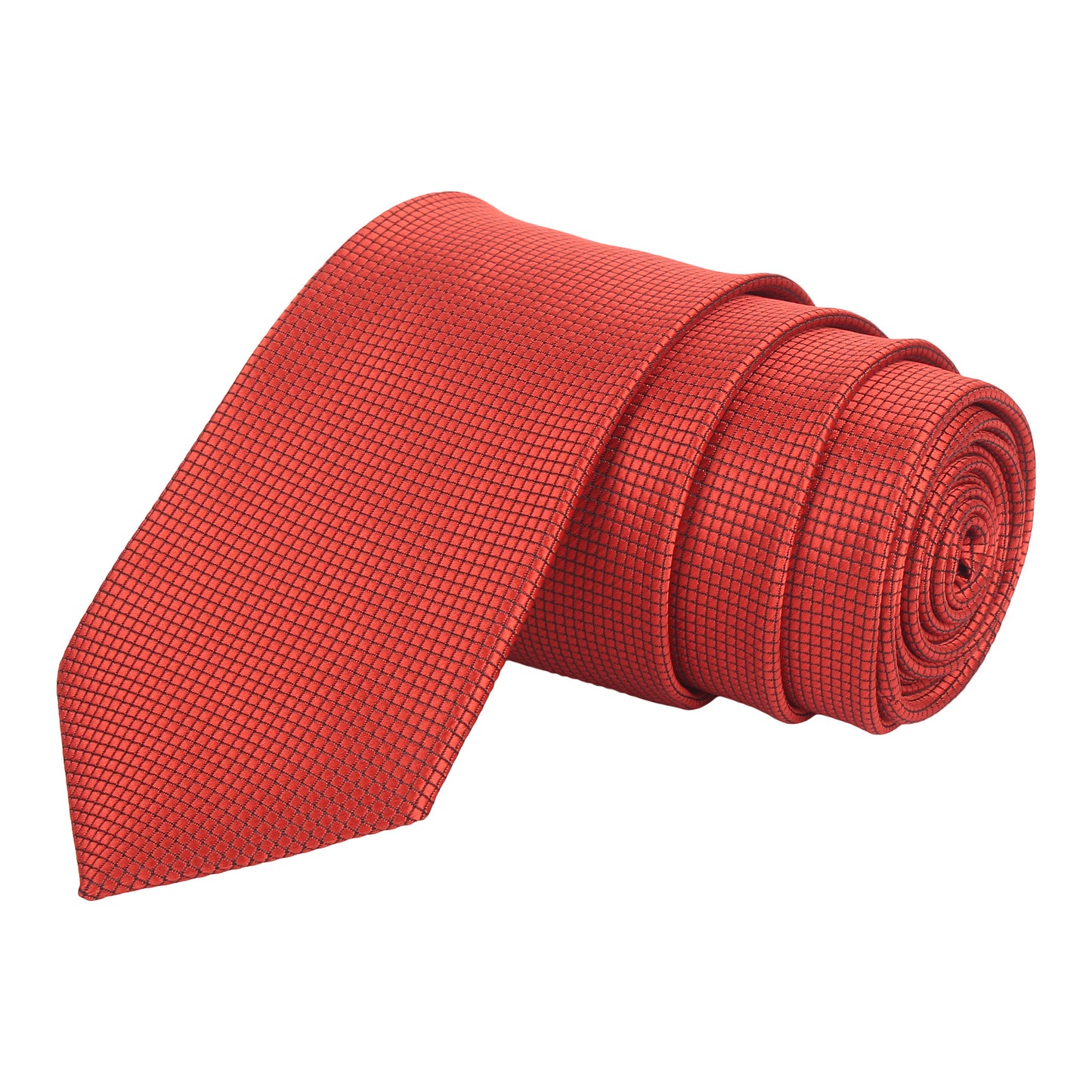 Red Self Squared Necktie