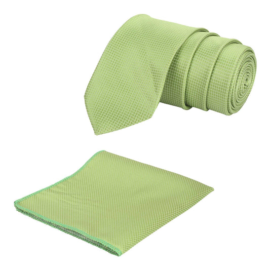 Light Green Self Squared Necktie