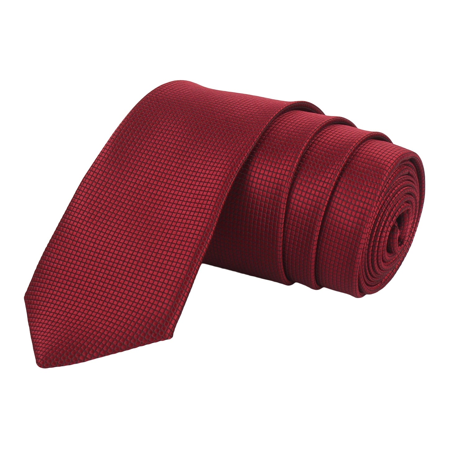 Maroon Self Squared Solid Necktie