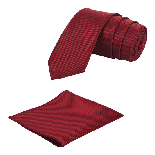 Maroon Self Squared Solid Necktie