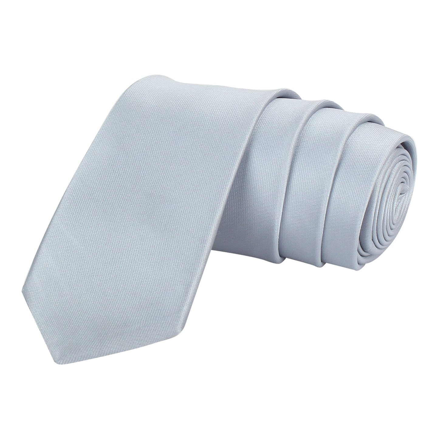 Silver Solid Necktie