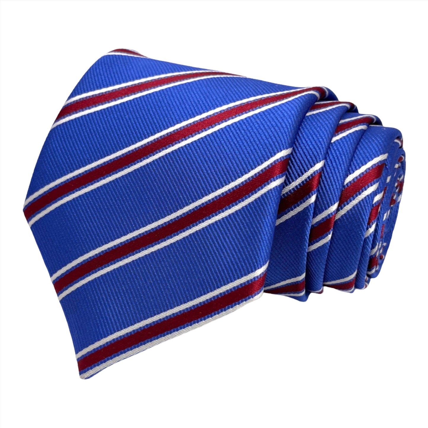 Blue And Burgundy Stripe Tie Combo