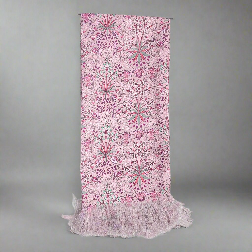 Pink Efernine Man Scarf With Pocket Square Combo