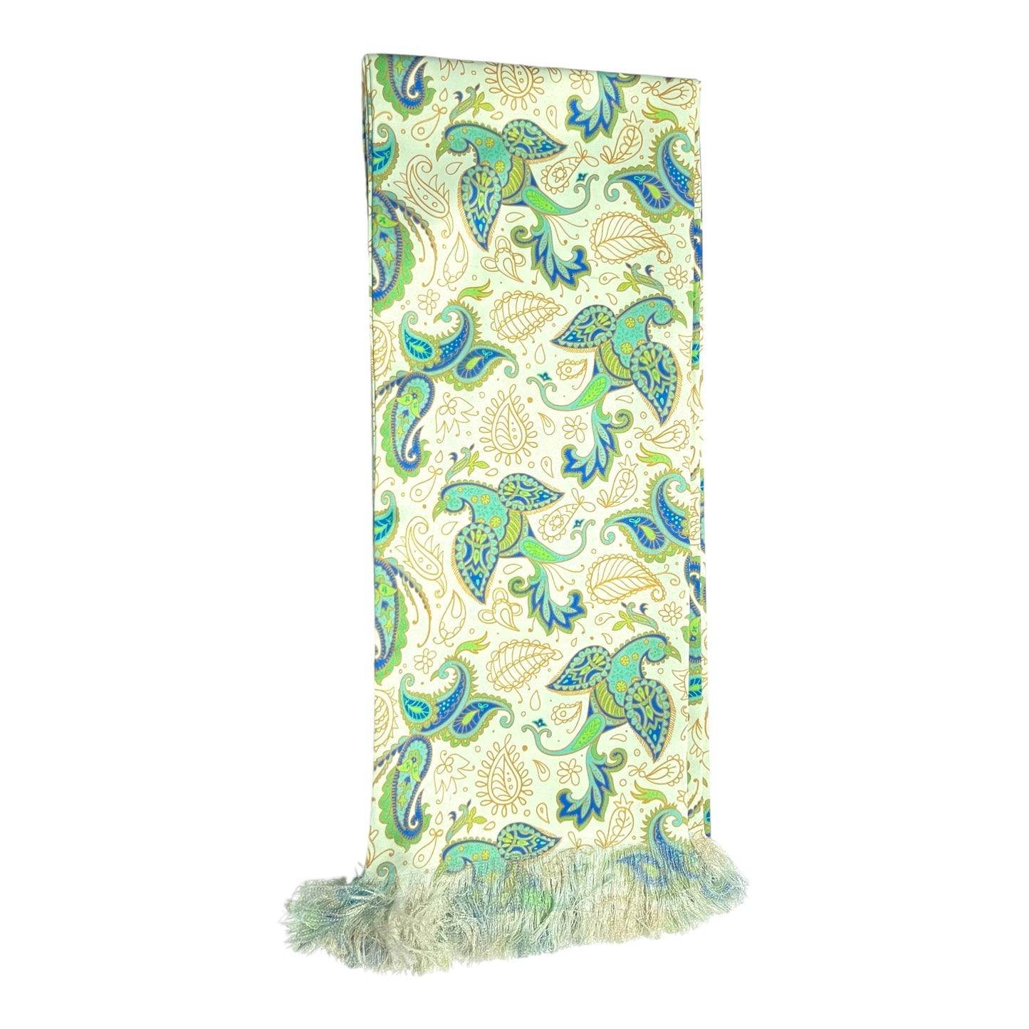 Pista Paisley Printed Scarf With Pocket Square