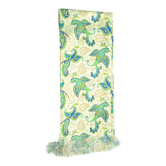 Pista Paisley Printed Scarf With Pocket Square