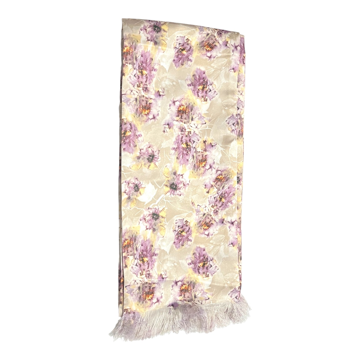 Rose Quartz Printed Scarf With Pocket Square