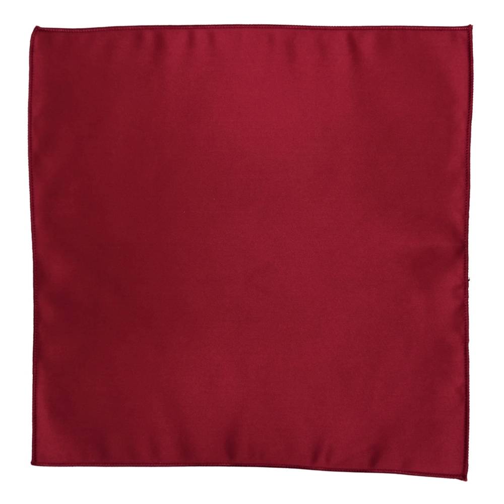 Maroon Solid Pocket Square