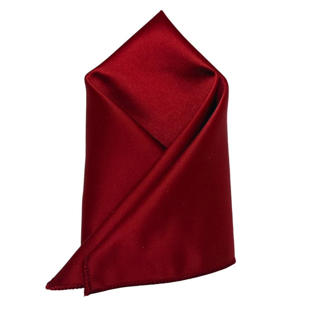 Maroon Solid Pocket Square