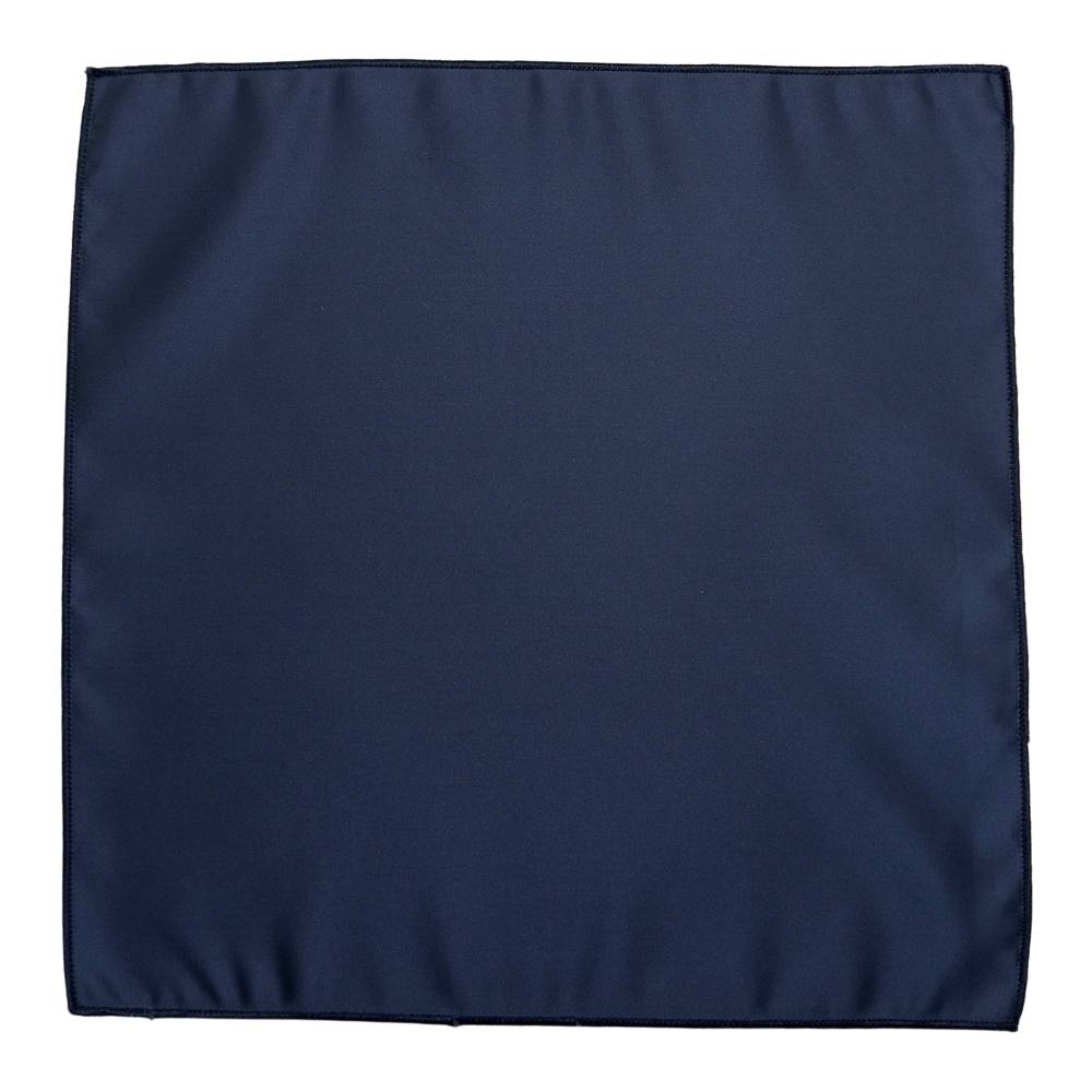 Navy Blue Solid Pocket Square