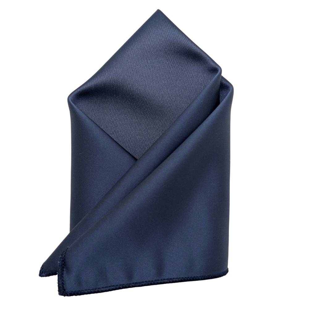 Navy Blue Solid Pocket Square