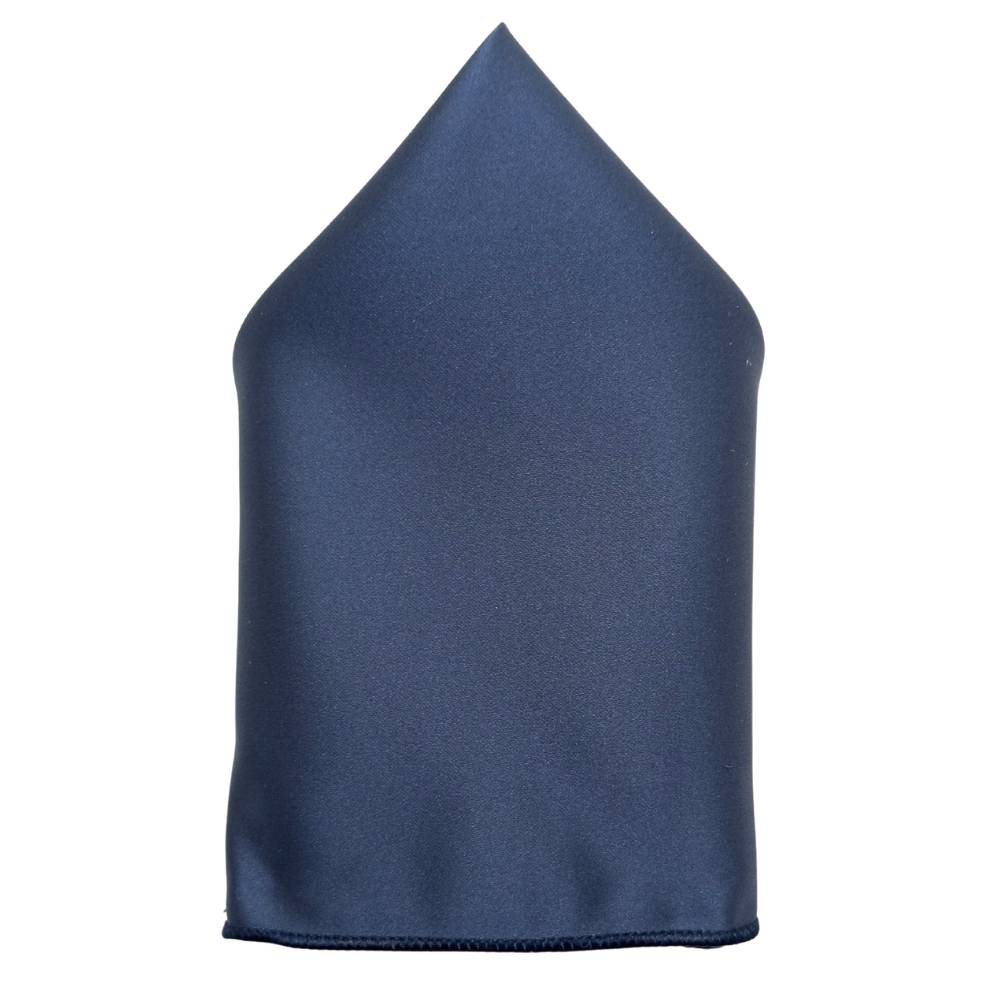 Navy Blue Solid Pocket Square