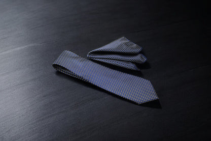Blue & Yellow Dotted Tie & Pocket Square